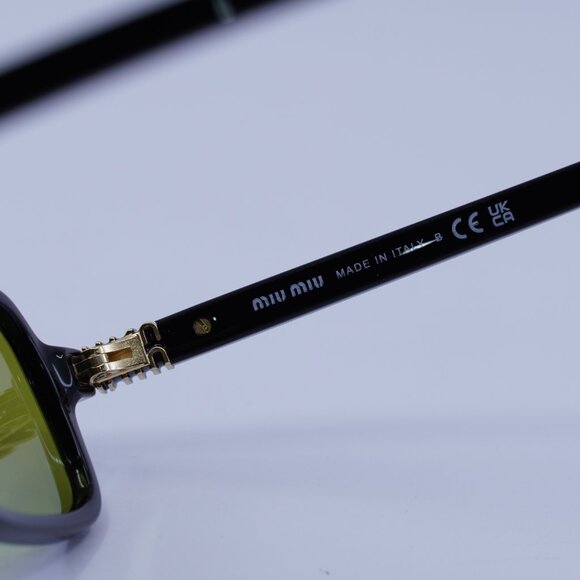 Miu Miu MU11ZSF 16K07O Sunglasses Black Rectangle Frame - Picture 8 of 11